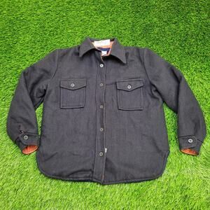 Vintage 70s Wrangler Jacket Women Medium 20x24 Black Shacket